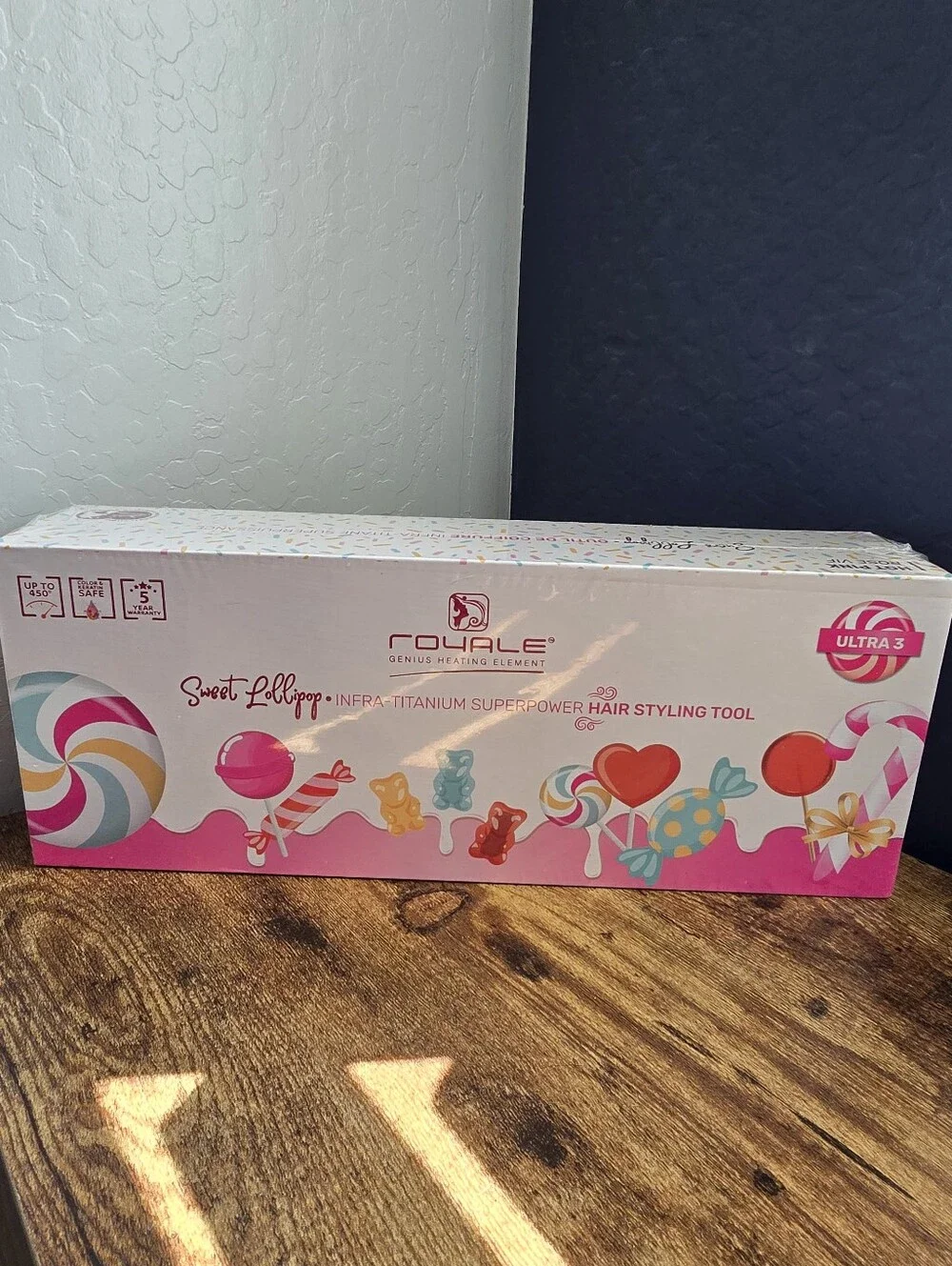 Royale Sweet Lollipop Infra-Titanium Hair Styling Tool - Pink *BRAND NEW*